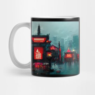 Neoven - Cyberpunk Fantasy Scapes Cityscape Skyline Mug